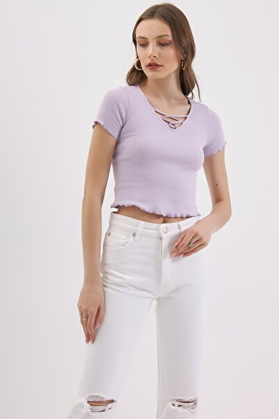 Pattaya Dámské košilkové triko s límečkem