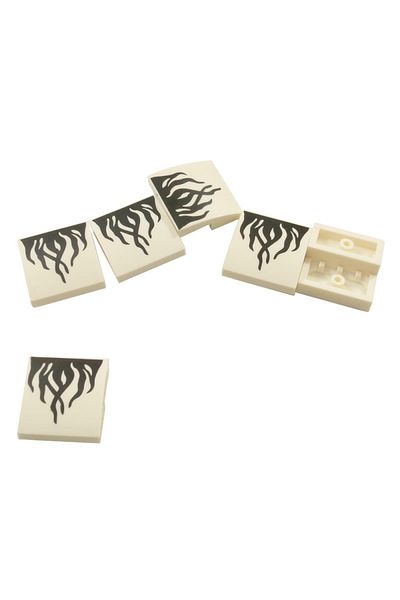 LEGO Original Custom Slope Curved 2 X 2 Printed Curved Tiles White Venom Ivy Spiderman 2 Pieces