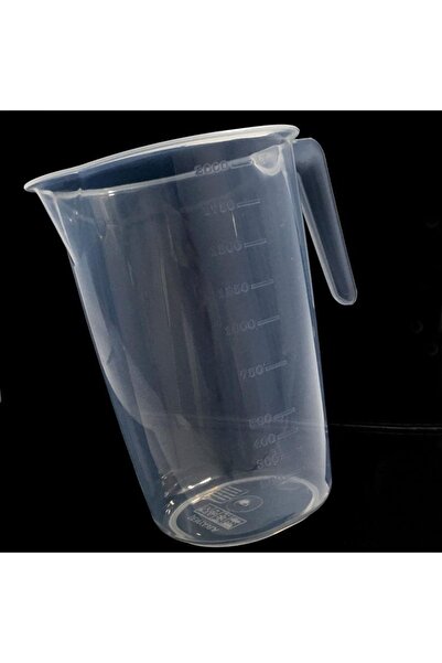 abnturk Şeffaf Kırılmayan Plastikten Kulplu Sürahi Tipi 2 Litre Ölçü Kabı Çok...