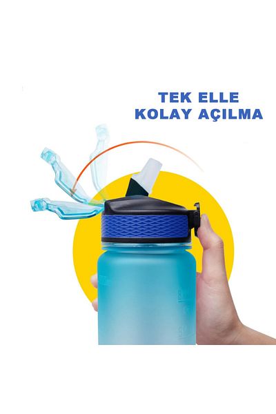 Comprox 1 Lt Water Bottle with Motivational Sticker Sports Water Bottle Gym Water Bottle Water Bottle No Bpa Water Bottle