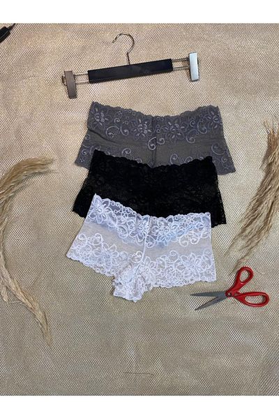 GECKO COLLECTION Gecko Lace 3 Piece Γυναικεία φανταχτερά εσώρουχα - Σορτς Boxer
