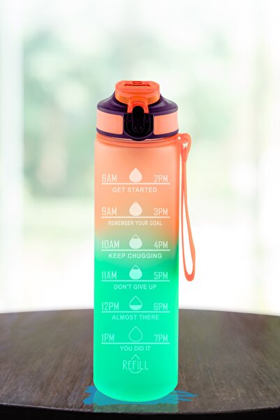 Comprox 1 Lt Water Bottle with Motivational Sticker Sports Water Bottle Gym Water Bottle Water Bottle No Bpa Water Bottle