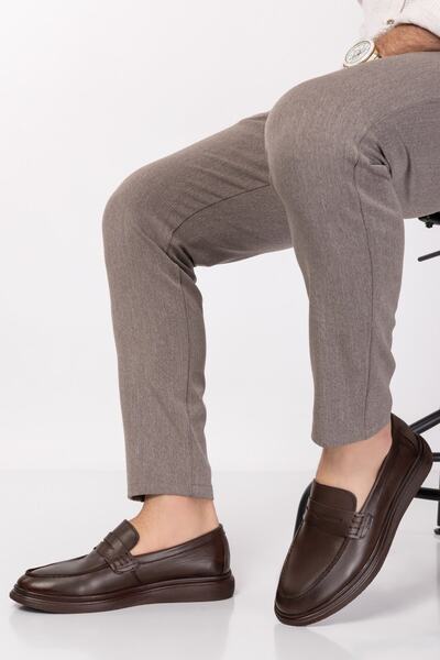 maximoda جلد طبيعي، بدون دانتيل، مريح جدًا، حذاء كلاسيكي للرجال من الجلد الداخلي والخارجي