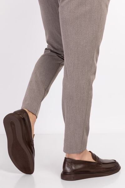 maximoda جلد طبيعي، بدون دانتيل، مريح جدًا، حذاء كلاسيكي للرجال من الجلد الداخلي والخارجي