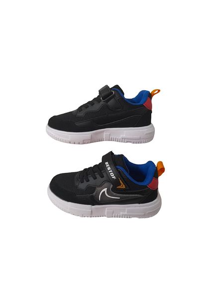 Best Of Black-white Velcro Kids Sneakers Best526322