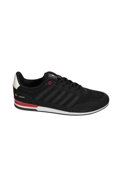 M.P. M.p Men's Black Mesh Lace-Up Comfort Flat Sole Sneacer Sports Shoes