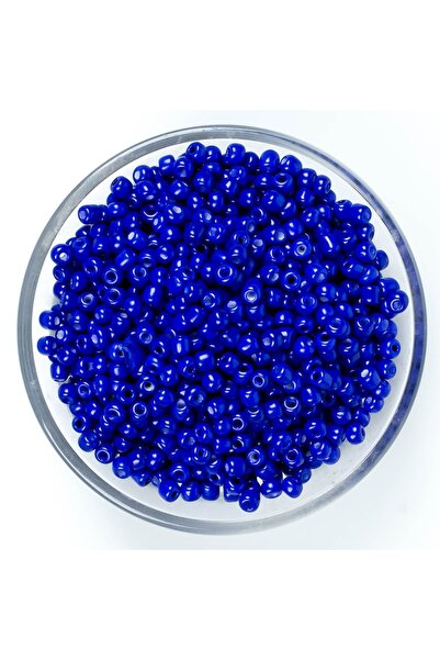 yfhobi 50 Gram- 4 Mm Parlament Mavi Renk Büyük Boy Kum Boncuk, Takı Yapım Bon...