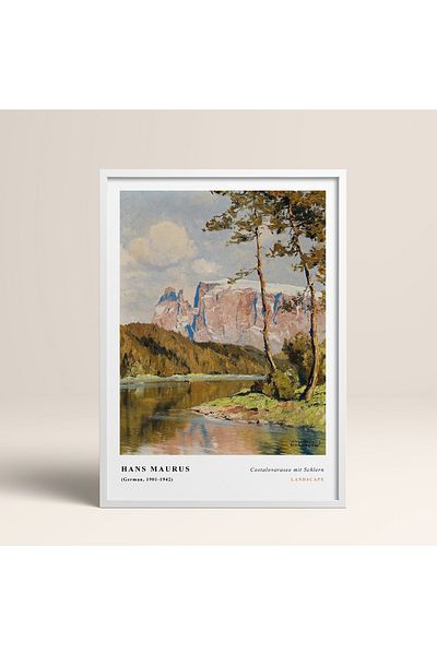 HOMEPACK Tablou cu rame din lemn alb Poster cu rame Decor artistic modern de perete (CLS004-WHITE-30X40)