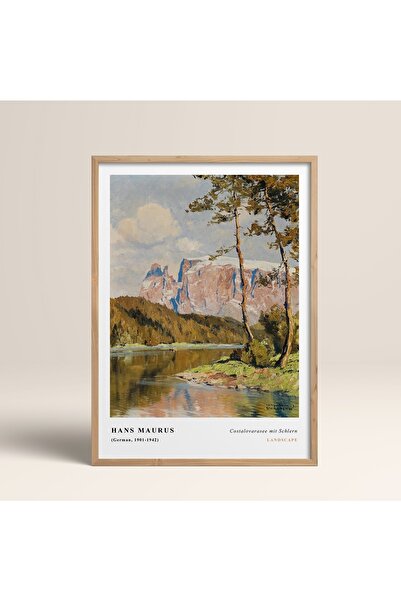 HOMEPACK Επιτραπέζιο κορνίζα με φυσικό ξύλινο πλαίσιο Καλλιτεχνική μοντέρνα διακόσμηση τοίχου (CLS004-WOOD-40X60)