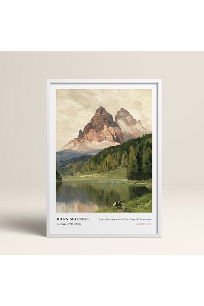 HOMEPACK Tablou cu rame din lemn alb Poster cu rame Decor artistic modern de perete (CLS005-WHITE-40X60)