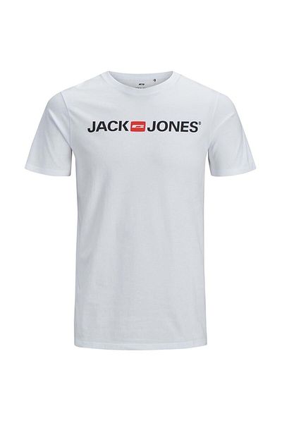 Jack & Jones Τζακ Τζόουνς 12137126   Μπλουζάκι με γραφή μπροστά - Λευκό - M - St04355-white-m