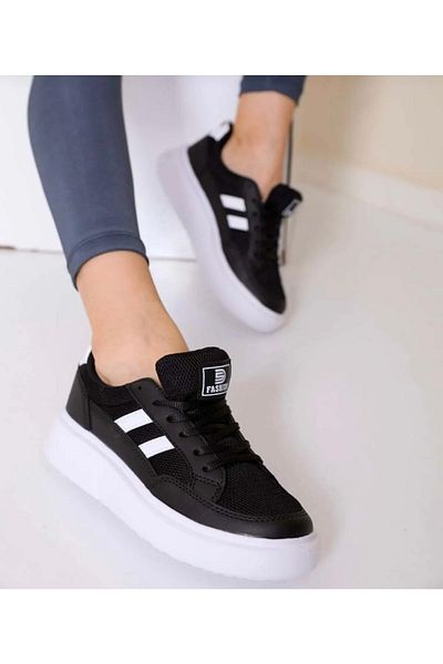 Bitmedeniste Tenis de damă, confortabil, elegant, alb, negru