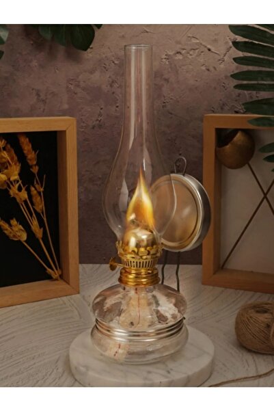 Genel Markalar Gaz Lambası Nostaljik Sade Renk şeffah kamp lambası