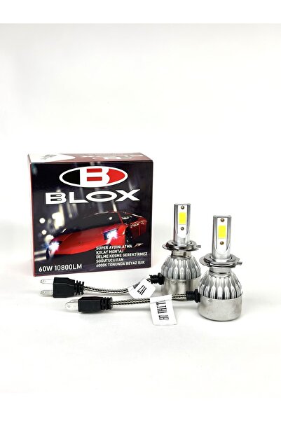 BLOX H7 Soğutmalı Led Xenon Led Zenon Şimşek Etkili Led Xenon Far Ampulü Beyaz