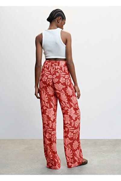 MANGO Woman Çiçekli Palazzo Pantolon