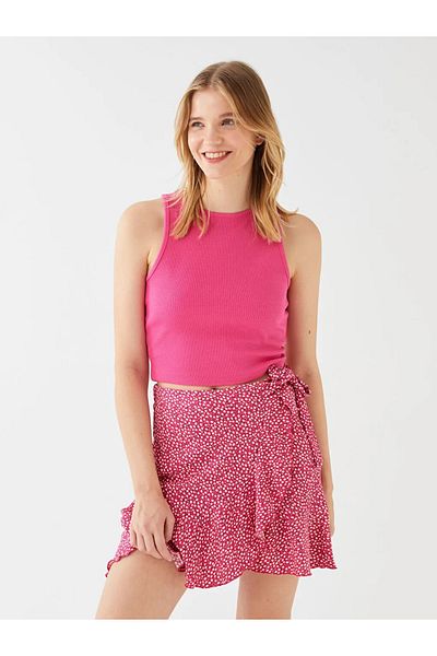 LC Waikiki Casual Elastic Waist Patterned Women's Skirt