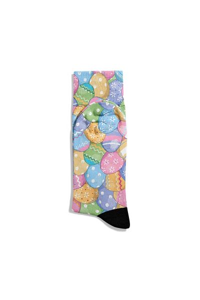 Eğlenceli Çoraplar Fun Socks Unisex Colorful Eggs Pattern Printed Socks Ecsoket407