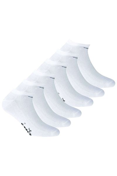 Diadora Unisex Sneaker Socken, 6er Pack - Socken, Mercerisierte Baumwolle, Logo, einfarbig