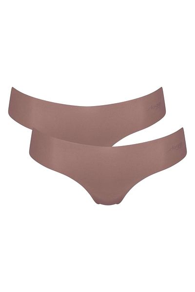 SLOGGI Damen String, 2er Pack - Zero Microfibre 2.0 Hipstring, Mikrofaser, einfarbig
