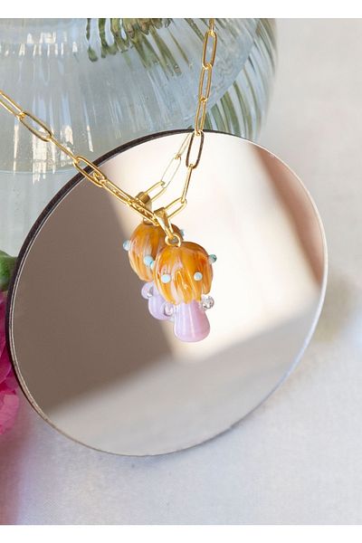 CHARMLUCKY Murano Angel Baby Necklace