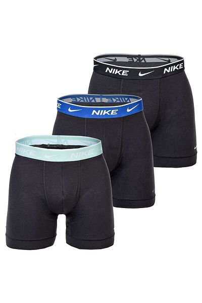 Nike Herren Boxershorts, 3er Pack - Boxershorts, Cotton Stretch, einfarbig