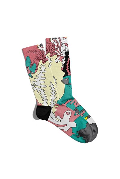 Eğlenceli Çoraplar Fun Socks Sosete unisex imprimate cu tranziție de culoare ...