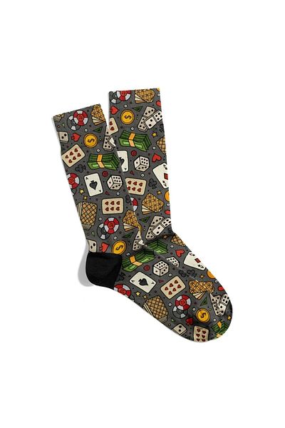 Eğlenceli Çoraplar Fun Socks Unisex Popart Egn Pattern Printed Socks Ecsoket402
