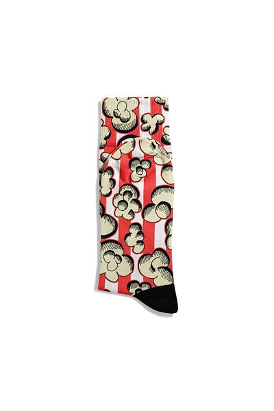 Eğlenceli Çoraplar Fun Socks Unisex Popcorn Popart Printed Socks Ecsoket322