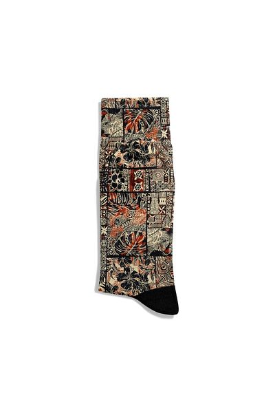 Eğlenceli Çoraplar Fun Socks Unisex Ethnic Flower Summer Pattern Printed Socks Ecsoket432