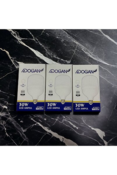White Power Energy 30w 3'lü Paket Yüksek Işıklı Torch Ampul
