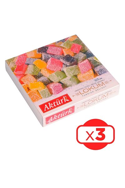 Aktürk Lokum Coconut Fruity 300 Gr X 3 Pieces