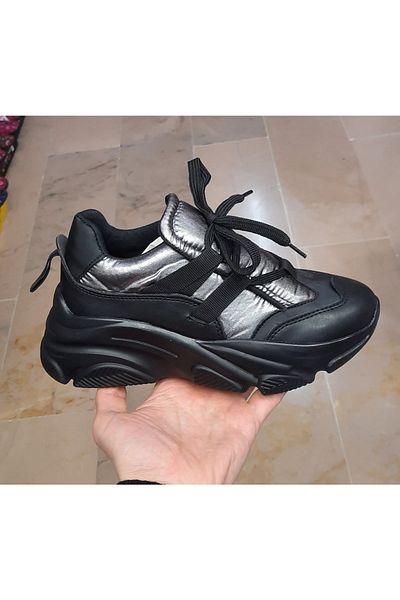 BRGL Pantofi sport pentru femei Fuspetli Soft Sole Anorak Black Skin Sneaker