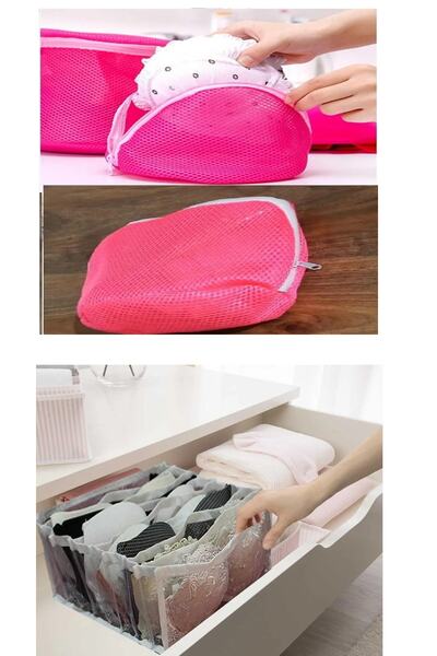 Özlem Toys Organizator sutien + plasă de spălat sutien (set de 2)