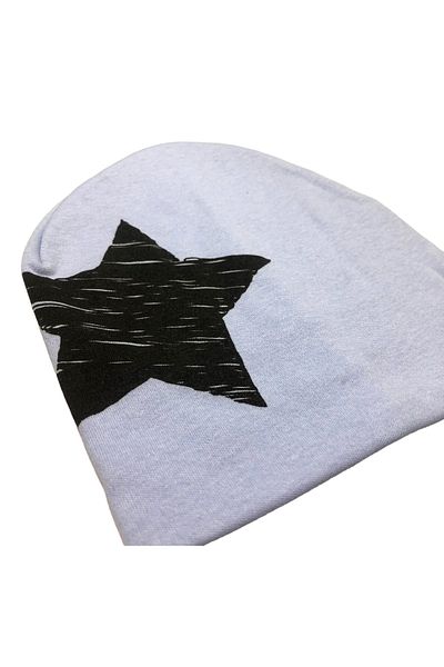 Cramerr Double Layer Combed Cotton Interlock Baby Kids Beanie (Big Star)