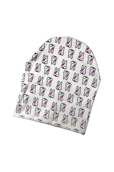 Cramerr Double Layer Combed Cotton Interlock Baby Kids Beanie (Sleepy Rabbit)