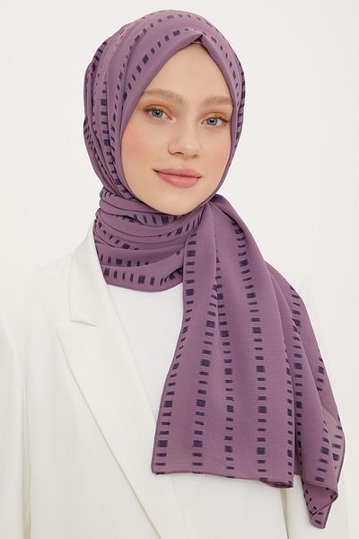 Armine Şal de culoare violet cu detaliu întrerupt (țesătură respirabilă)