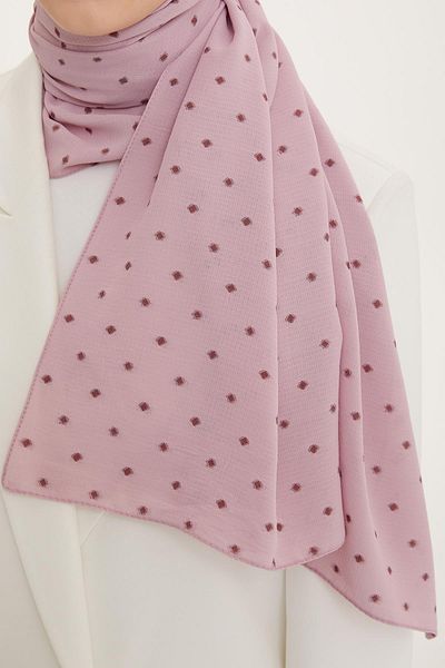 Armine Polka Dot Pattern Flush Shawl Powder Pink (Breathable Fabric)