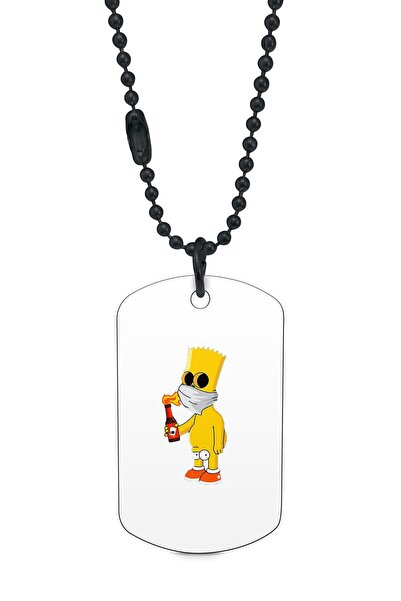 herotasarım قلادة سيمبسون السوداء - موديل Dft7380 بصمة