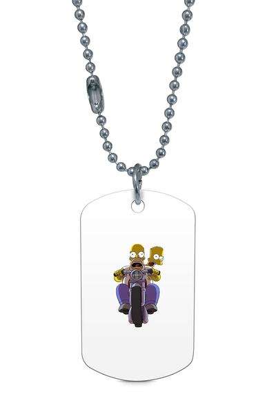 herotasarım سيمبسون بصمة فضية اللون - Dft7607 نموذج قلادة