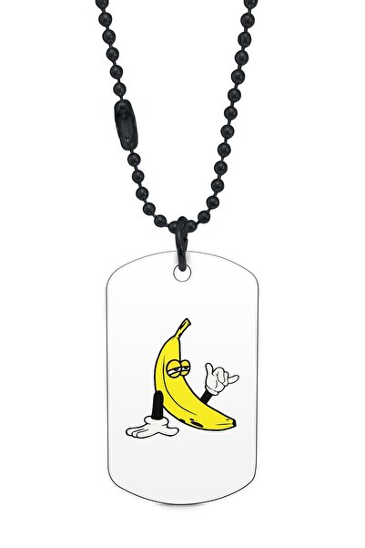 herotasarım قلادة بصمة الموز الأسود - Dft7687