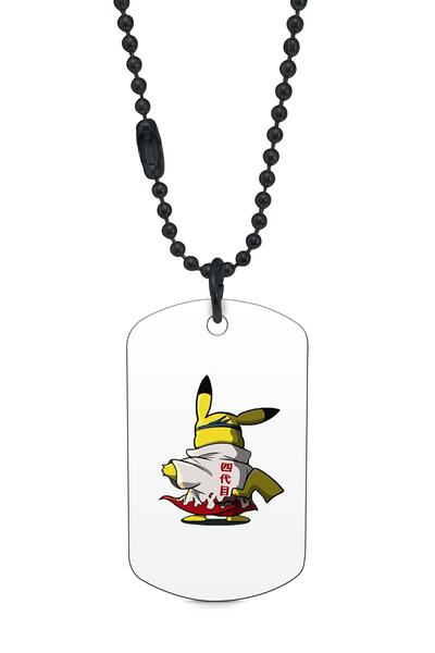 herotasarım قلادة النينجا بيكاتشو باللون الأسود - Dft7827