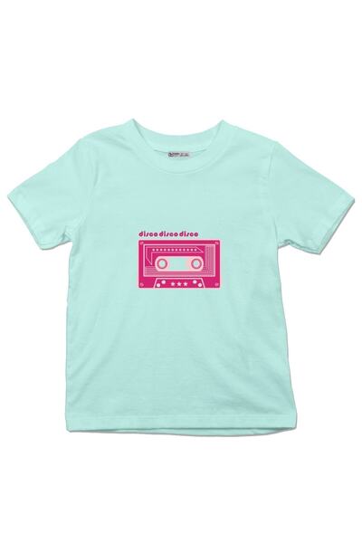 GreenMint تي شيرت للأطفال باللون الأرجواني ديسكو Music Tape_em2363