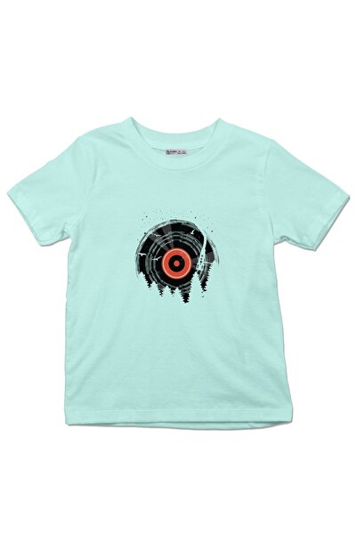 GreenMint تي شيرت للأطفال فينيل آرت - سجل ميدنايت ستارز فينيل لمحبي الموسيقى_...