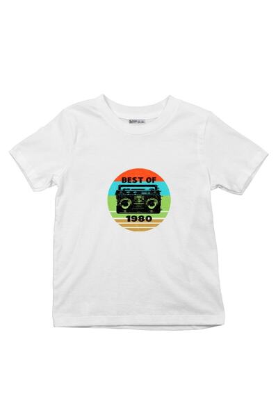 GreenMint تي شيرت أطفال ريترو فينتاج أفضل من الثمانينيات_ks1400