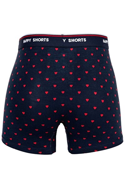 Happy Shorts Herren Boxershorts, 3er-Pack – Retro-Trikot, Logobund