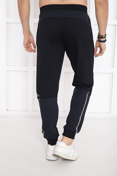 NEED LİFE Men's Navy Blue Corded Pockets Zippered Slim Fit Tracksuit Bottom