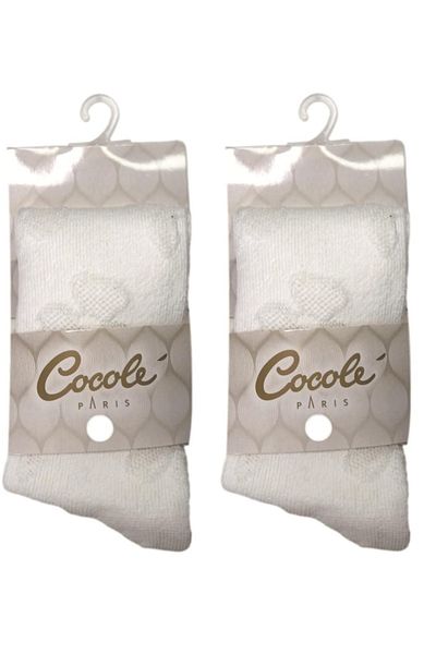 Cocole Комплект от 2 бебешки чорапогащи с шарка на панделка (високо съотношение памук)