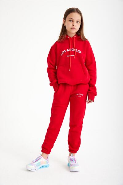 C&C Tekstil Παιδικό σετ φόρμας με στάμπα Unisex με κουκούλα κάτω-πάνω