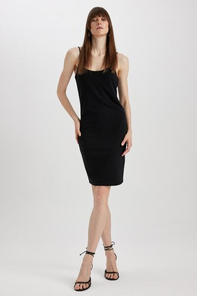 DeFacto Bodycon Kare Yaka Askılı Mini Elbise A5178ax23sm