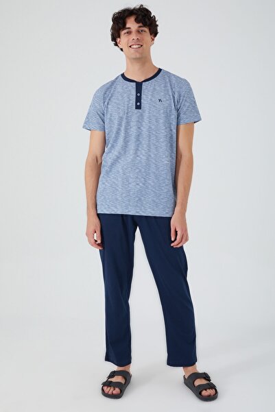 Arnetta Новий сезон бавовняний короткий рукав чоловічий піжамний комплект